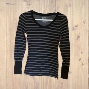 Black and Gray long sleeve shirt.